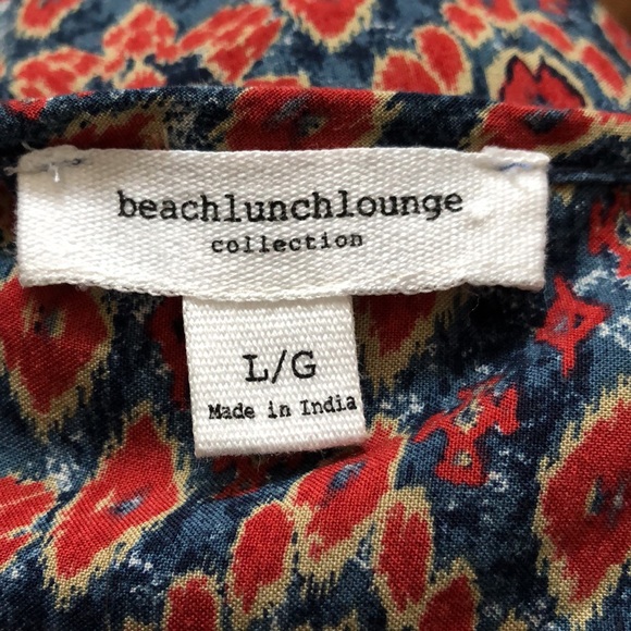 Beachlunchlounge Long Sleeves Smock Button Top - Picture 6 of 7